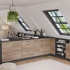 Küchenschrank für Dachschrägen R-Line Sonoma 80 cm ohne Schräge mit 2 Türen Vicco Bild 5