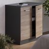 Küchenschrank für Dachschrägen R-Line Sonoma 80 cm ohne Schräge mit 2 Türen Vicco Bild 4