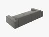 Micadoni Sofa Jodie 4-Sitzer Samt Bluvel Hellgrau Bild 4