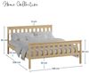 Home Collective Holzbett Einzelbett Doppelbett Bettgestell mit Lattenrost & Kopfteil Kiefer (Größe: 90×200, 120×200, 140×200, 160×200), Massivholzbett mit Lattenrost & Kopfteil Natur Bild 2