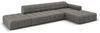 Micadoni Ecksofa Jennifer 5-Sitzer Rechts Samt Hellgrau Bild 3