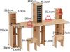 FUFU&GAGA Klapptisch Doppel-Falttisch mit Stauraum, Beige, MDF, 180×28,8×130 cm Bild 3