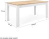 Esstisch ausziehbar Esszimmertisch Küchentisch Holztisch Weiß Eiche 160x90 cm Bild 3