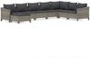 vidaXL 8-tlg. Garten-Lounge-Set mit Kissen Grau Poly Rattan 3187298 Bild 2