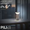 BRILONER - Pilia LED Tischlampe kabellos IP44 mit Touch, dimmbar, warmweißes Licht, Tischlampe Akku, Nachttischlampe, Leselampe, LED Lampe, German Design Award Winner 2026, 15x24 cm, Anthrazit Bild 2