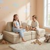 Bellabino 'Nile' Spielsofa mini, 4-tlg, Cord, beige, faltbare Kindercouch, abnehmbarer & waschbarer Bezug, Kleinkindsofa aus Schaumstoff, bis 6 Jahre Bild 2