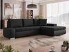 Mirjan24 'Orkan Mini' Ecksofa, mit Bettkasten und Schlaffunktion, Dunkelgrau, 85 x 185 x 265 cm Bild 2