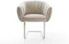 Freischwinger Jada-Flex Webstoff Soft Beige Freischwinger flach Edelstahl Taschenfederkern Bild 2