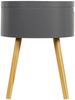 XORA 'LAOLA' Beistelltisch modern rund, Holz MDF grau, 38 x 48.5 x 38 cm, inklusive Stauraum Bild 2