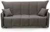 Dmora 2-Sitzer Schlafsofa Alaric, Sofa mit Trolley-Öffnung aus gepolstertem Stoff, Standard-Armlehnen, 100 % Made in Italy, 150 x 90 x 85 cm, Grau Bild 5