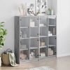 vidaXL Bücherschrank mit Türen Grau Sonoma 136x37x142 cm Holzwerkstoff 3206522 Bild 3