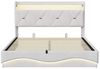 Simurq Polsterbett Doppelbett LED Stauraumbett 160x200 cm (Inkl. LED-Beleuchtung, Ladefunktion, Bettkasten), Versteckter Stauraum im Kopfteil Mit Komforthöhe Lattenrost Bild 4