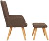 vidaXL Relaxsessel mit Hocker Braun Stoff [327933] Bild 4