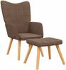 vidaXL Relaxsessel mit Hocker Braun Stoff [327933] Bild 2