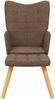 vidaXL Relaxsessel mit Hocker Braun Stoff [327933] Bild 3