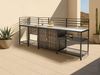 Outdoor-Küche 3er Set mit Spüle ORTISEI Metall Weiß, Grau Bild 3