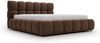 GRAINGOLD Modo Polsterbett 180x200, Doppelbett mit Kopfteil, groß Stauraum, Velour-Stoff, Braun Bild 2