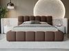 GRAINGOLD Modo Polsterbett 180x200, Doppelbett mit Kopfteil, groß Stauraum, Velour-Stoff, Braun Bild 4