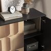 Sideboard Eliza Schwarz/Eiche 80 x 81.2 cm mit 2 Türen Vicco Bild 4