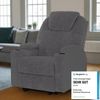 M MCombo Elektrisch Relaxsessel Massagesessel Fernsehsessel Liegefunktion Vibration Heizung 7061 neues Modell (Grau-Chenille) Bild 2