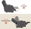 M MCombo Elektrisch Relaxsessel Massagesessel Fernsehsessel Liegefunktion Vibration Heizung 7061 neues Modell (Grau-Chenille) Bild 4