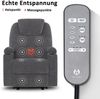 M MCombo Elektrisch Relaxsessel Massagesessel Fernsehsessel Liegefunktion Vibration Heizung 7061 neues Modell (Grau-Chenille) Bild 5
