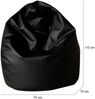 Dmora Pouf Alez, Mehrzwecksessel, Sitzsack, Hockerhocker, Made in Italy, 70x70 h110 cm, Schwarz Bild 3