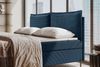99rooms Vero Plus Familienbett Boxspringbett 240×200 cm Cordstoff POSO Blau Bild 4
