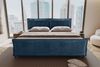 99rooms Vero Plus Familienbett Boxspringbett 240×200 cm Cordstoff POSO Blau Bild 2