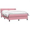vidaXL Boxspringbett mit Matratze Rosa 160x210 cm Samt 3317450 Bild 3