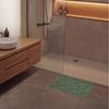 OnlyWow Badematte Blätter - Bio - Grün, Höhe 10 mm, Polyester, Rechteckig, Badezimmerteppich, Badteppich, Rutschfest, Badvorleger, Waschbar Bild 4
