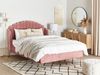 Bett mit Lattenrost AMBILLOU 140 x 200 cm Samtstoff Rosa Bild 3
