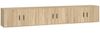 vidaXL TV-Wandschränke 3 Stk. Sonoma-Eiche 80x34,5x40 cm 3188361 Bild 2