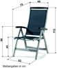 Sieger Royal Klappsessel klappbar, Aluminium Graphit 63 x 112 x 75 cm Bild 3