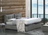 Dmora Arieta Queen-Size-Bett, Bettkasten mit Stoffbezug, 100 % Made in Italy, Öffnung vorne, inklusive Matratze 120 x 190 cm, Grau Bild 5