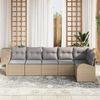 vidaXL Gartensofa-set Beige Poly-Rattan 3346060 Bild 3