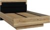 Forte BADERNA Bett 145, Bett mit Lattenrost und Stauraum, Holzwerkstoff, Mauvella Eiche Dekor / Schwarz, 145 cm breit, 99,5 cm hoch, 205 cm tief Bild 3