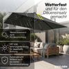 STEELSØN 'Elaris' Premium Sonnenschirm 300x300 cm quadratisch mit LED, neigbar und 360-Grad drehbar, anthrazit, Ampelschirm inkl. Hülle, extrem robuste Metall-Stange, 220 g/m² Polyester, UV50+ Bild 5