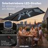 STEELSØN 'Elaris' Premium Sonnenschirm 300x300 cm quadratisch mit LED, neigbar und 360-Grad drehbar, anthrazit, Ampelschirm inkl. Hülle, extrem robuste Metall-Stange, 220 g/m² Polyester, UV50+ Bild 2