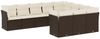 vidaXL 10-tlg. Garten-Sofagarnitur mit Kissen Braun Poly Rattan 3218223 Bild 2