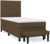 vidaXL Boxspringbett mit Matratze Dunkelbraun 90x200 cm Stoff 3136568 Bild 2