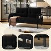 BlingBin Sofa 2-Sitzer Sofa Polstersofa Loungesofa, mit Armlehnen,Hohe Rückenlehne, Seitentaschen und Metallfüße 1 Teile, Cordstoff, für Homeoffice-Lounges, 120 x 75 x 79 cm Bild 3