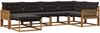 vidaXL Outdoor-Sofagarnitur mit Kissen 6 pcs Natürlich und Schwarz 3381540 Bild 2