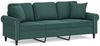 vidaXL 3-Sitzer-Sofa mit Zierkissen Dunkelgrün 180 cm Samt 3200957 Bild 2