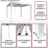 Pergola HWC-L46, Gartenpavillon Lamellen-Pavillon, 10cm-Aluminium-Gestell, Regenrinne sturmfest, 3x3m ~ Holzoptik Bild 2