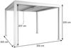 Pergola HWC-L46, Gartenpavillon Lamellen-Pavillon, 10cm-Aluminium-Gestell, Regenrinne sturmfest, 3x3m ~ Holzoptik Bild 3