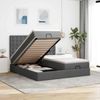 vidaXL Ottoman-Bett mit Matratzen Dunkelgrau 160x200 cm Stoff 3313728 Bild 1