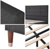Ulife Polsterbett Jugendbett, Doppelbett mit Lattenrost & Kopfteil 140 x 200 cm (Packung, Ohne Matratze), Weiches Leinen, Robuste Holzlatten, Luxuriöse und stabile Füße Bild 3