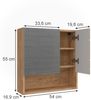 Badspiegelschrank Irma Goldkraft Eiche 54 x 55 cm Vicco Bild 2