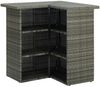 vidaXL Eck-Bartisch Grau 100x50x105 cm Poly Rattan 313482 Bild 4